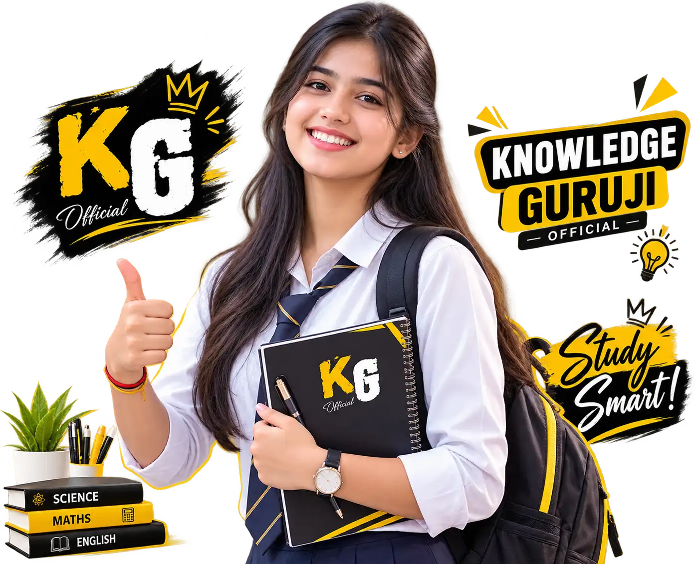 Knowledge Guruji students — replace with real photo, slide 1