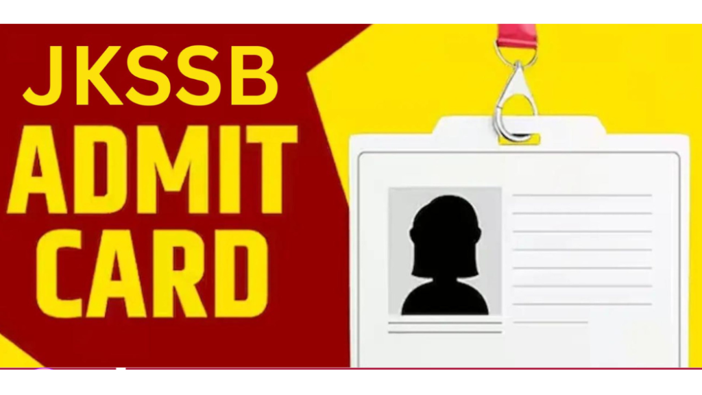 Jkssb supervisor admit card 2024