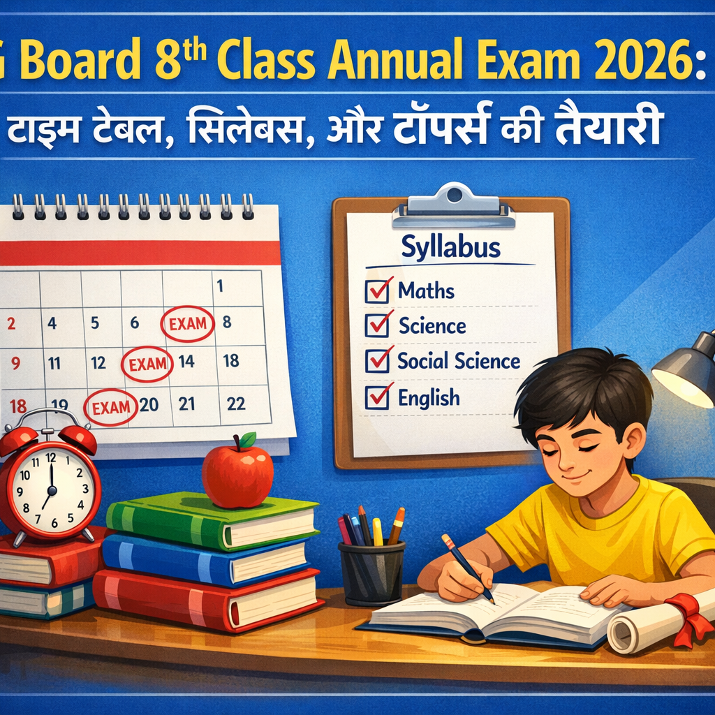 CG Board 8th Class Annual Exam 2026